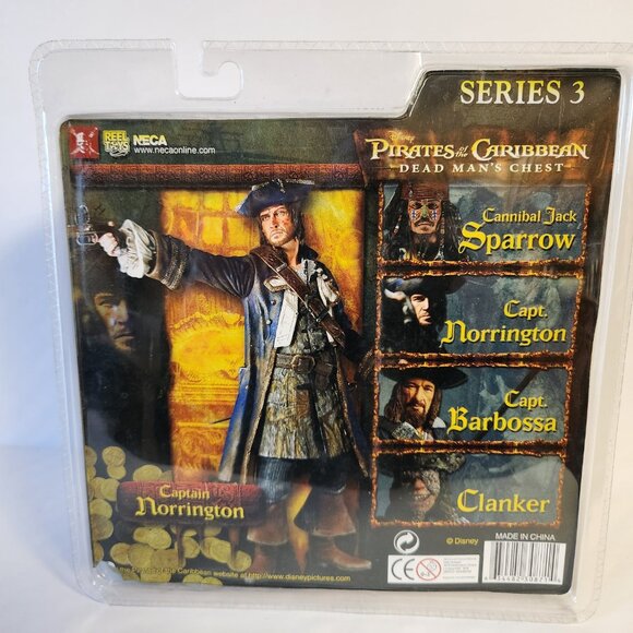 NECA Pirates Of The Caribbean Capt Norrington Action Figure 7" Tall Series 3 New - Picture 3 of 5